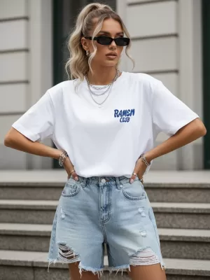 Ženska majica kratkih rukava DSTREET NX9506RY-WH-O BIJELA