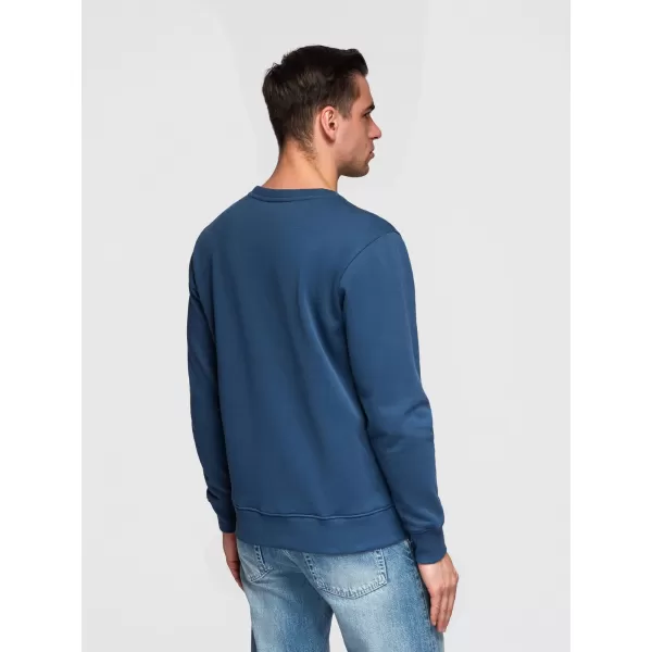  Muški sweatshirt OMBRE OM-SSBN-0271 TAMNOPLAVA 