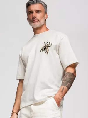 Muška majica kratkih rukava OMBRE OM-TSCT-0277 PRLJAVO BIJELA