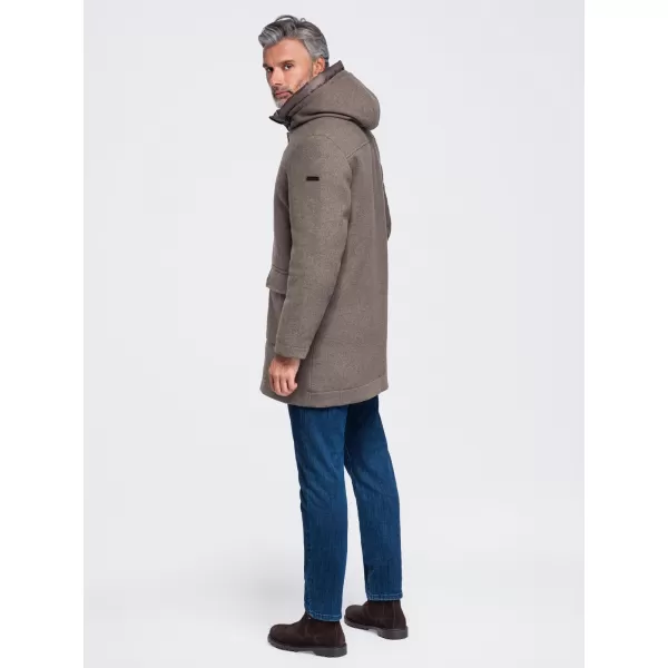  Muška parka OMBRE OM-COWC-0161 PEPELJASTO SIVA 