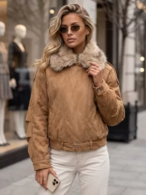 Ženska jakna DSTREET TY5702 KARAMELA