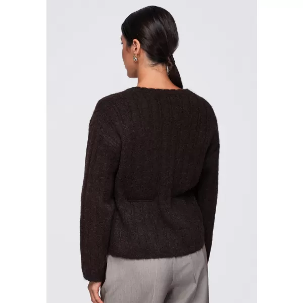  Ženski pulover OMBRE OW-SW-E0012 SMEĐA 