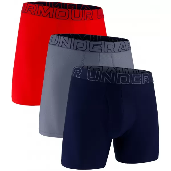  Muške bokserice UNDER ARMOUR UA PERFORMANCE TECH MESH - SOLID 6 -3PK 1383884-600 CRVENA 