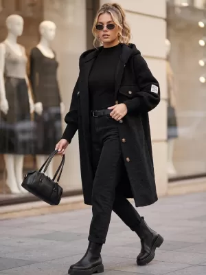 Ženski kaput DSTREET NY0798 CRNA