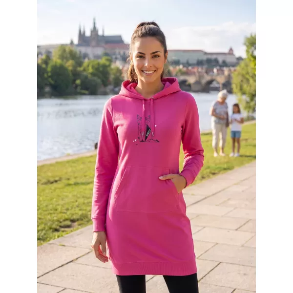  Ženska produžena majica ALTISPORT ALW091419 MAGENTA 
