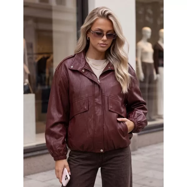  Ženska jakna DSTREET TY6069 TAMNOCRVENA 