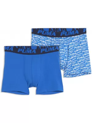 Dječje bokserice PUMA BOYS SCATTERED LOGO PRINT BOXERS 2P 94780302 PLAVA/MORNARSKA