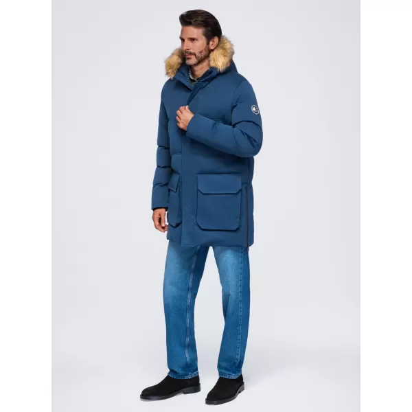 Muška parka OMBRE OM-JALJ-0310 TAMNOPLAVA 