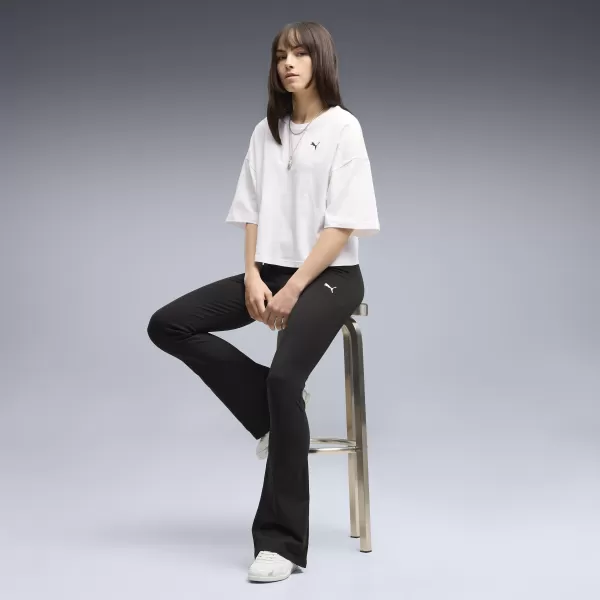 Ženske tajice PUMA ESS HIGH-WAIST FLARED LEGGINGS 63154201 PUMA CRNA 