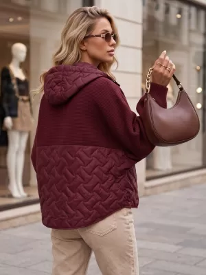 Ženska jakna DSTREET TY5916 TAMNOCRVENA