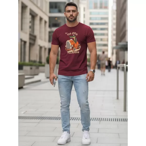  Muška majica kratkih rukava DSTREET NX5083R-BU TAMNOCRVENA 