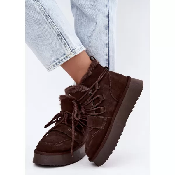  Ženski snjegovići BIG STAR SHOES UU274316 SMEĐE/BEŽ SJENE 