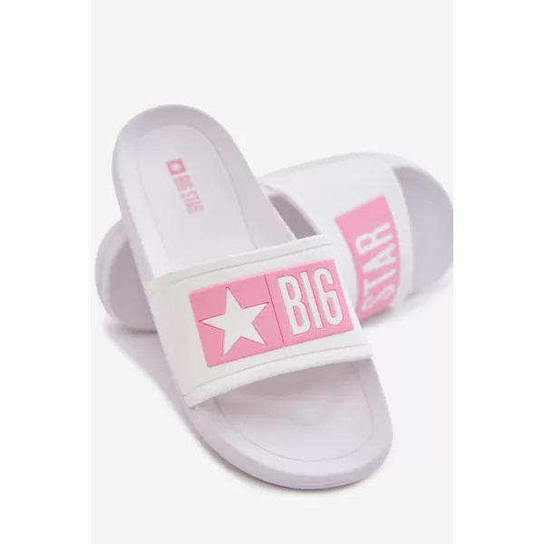  Dječje papuče BIG STAR SHOES TT374A002 RUŽIČASTO/BIJELO 