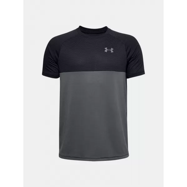  Majica za dječake UNDER ARMOUR TECH COLORBLOCK SS 1357548-001 CRNA 