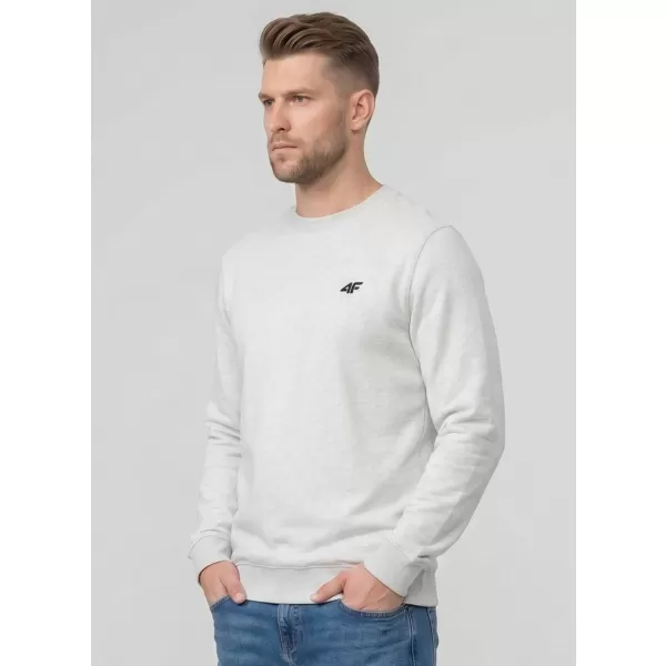  Muški sweatshirt 4F WMM00TSWSM2549 HLADNI SVIJETLO SIVI MELANGE 