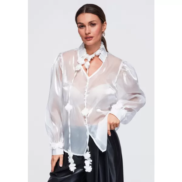  Ženska bluza OMBRE OW-TS-E0086 BIJELA 