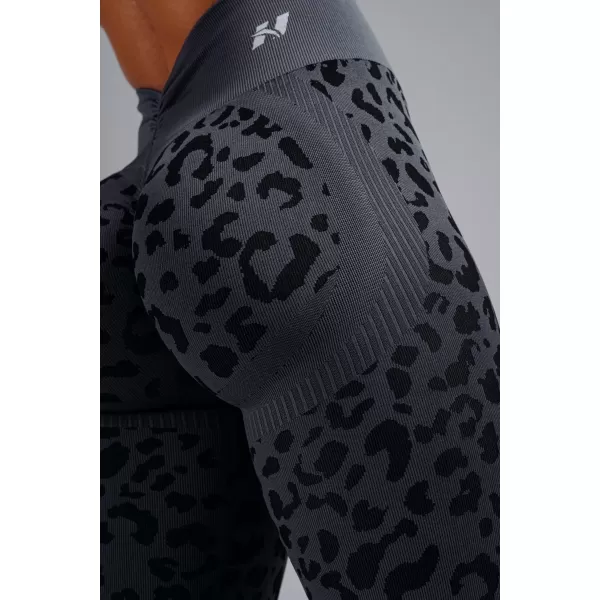  Kompresijske push-up tajice s leopard printom NEBBIA PRIMAL 849 CRNI LEOPARD 