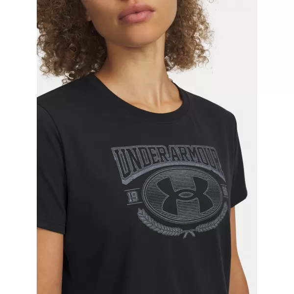  Ženska majica kratkih rukava UNDER ARMOUR W VARSITY SS 6010592-001 CRNA 