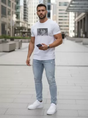 Muška majica kratkih rukava DSTREET NX5014R BIJELA