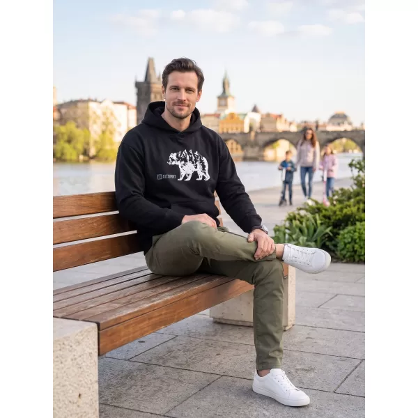  Muški sweatshirt ALTISPORT ALM193422 CRNA 