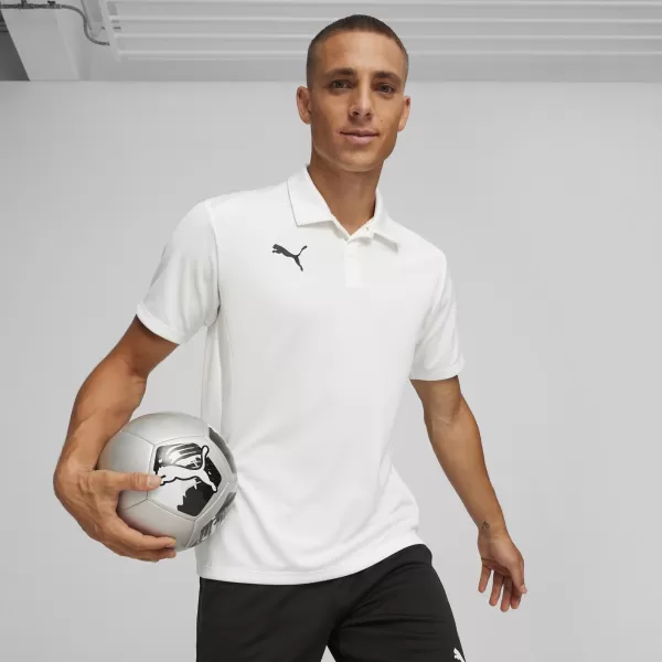  Muška majica s kragnom PUMA TEAMGOAL POLO 658771-04 PUMA BIJELA/CRNA/PERJE SIVA 