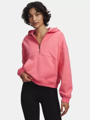 Ženski sweatshirt UNDER ARMOUR ICON FLEECE HZ HOODIE 6012843-600 RUŽIČASTA