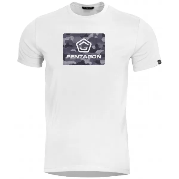  Muška majica kratkih rukava PENTAGON AGERON SPOT CAMO K09012-SC-00 BIJELA 