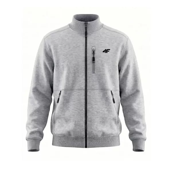  Muški sweatshirt 4F WMM00TSWSM2547 HLADNI SVIJETLO SIVI MELANGE 