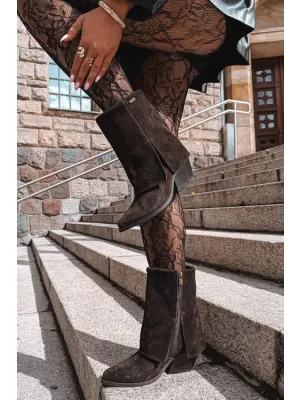 Ženske čizme BIG STAR SHOES UU274115 SMEĐE/BEŽ SJENE