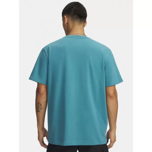  Muška majica kratkih rukava UNDER ARMOUR M LOGO EMB HEAVYWEIGHT SS 1373997-466 PLAVA 