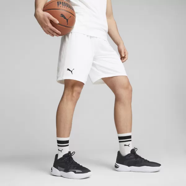  Muške kratke hlače PUMA HOOPS TEAM PRACTICE SHORT 676641-02 PUMA BIJELA 