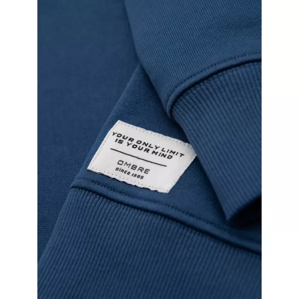  Muški sweatshirt OMBRE OM-SSBN-0271 TAMNOPLAVA 