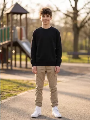 Dječji sweatshirt MALFINI CREW 427 CRNA