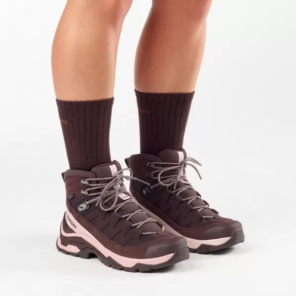  Ženske cipele SALOMON QUEST ECHO GORE TEX L47968500 CRNA KAVA/SJENA SIVA/CRNA 