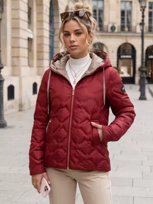 Ženska jakna DSTREET TY5885 TAMNOCRVENA
