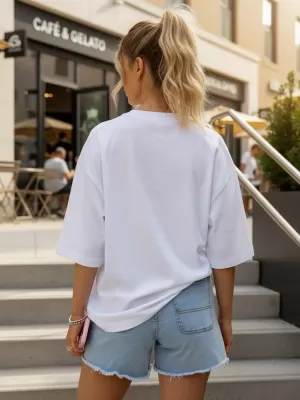 Ženska majica kratkih rukava DSTREET NX9005RY-WH-O BIJELA