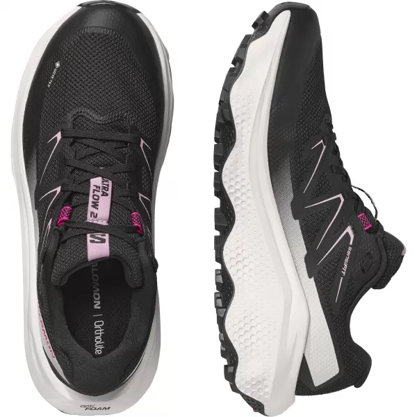  Ženske cipele SALOMON ULTRA FLOW 2 GORE-TEX L49299500 CRNA/ZORNO RUŽIČASTA/LEDENA OD VANILIJE 