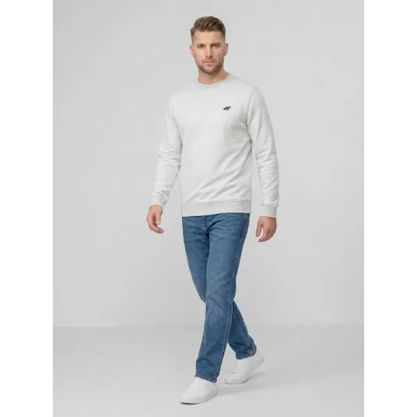  Muški sweatshirt 4F WMM00TSWSM2549 HLADNI SVIJETLO SIVI MELANGE 