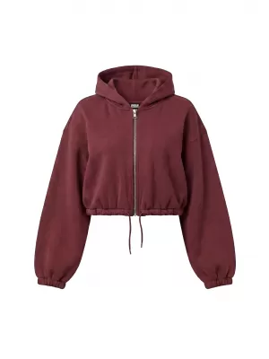 Ženski sweatshirt URBAN CLASSICS TB8635-00606 TAMNOCRVENA