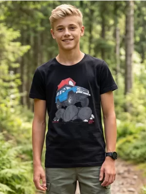Dječja majica ALPINE PRO ECOMO 4 CRNA VARIJANTA KOM