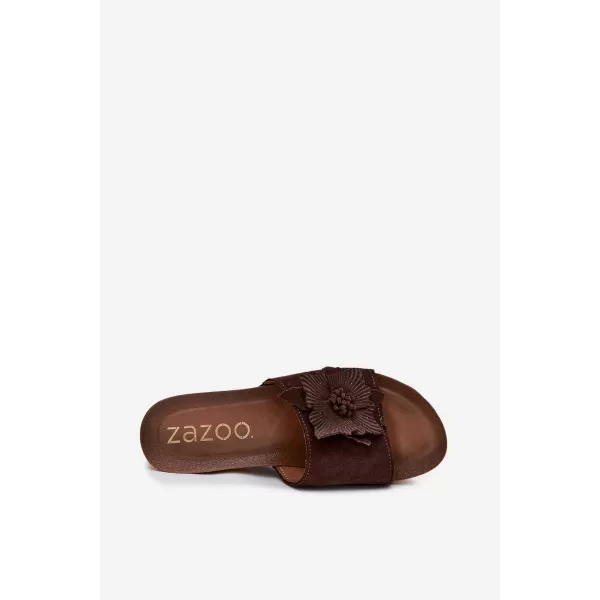  Ženske papuče ZAZOO 40312 ČOKOLADA 