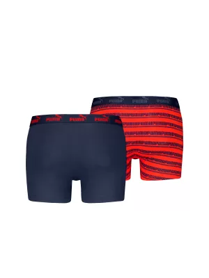 Muške bokserice PUMA ELEMENTS MEN STRIPED BOXERS 2P 93884205 CRVENA/MORNARSKA
