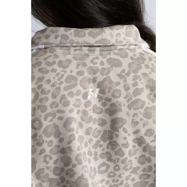  Trenirka s patentnim zatvaračem i uzorkom leoparda NEBBIA PRIMAL 866 KREM LEOPARD 