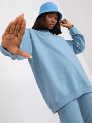 Ženski sweatshirt BASIC FEEL GOOD AP-BL-A-R001 SVIJETLOPLAVA