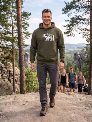 Muški sweatshirt ALTISPORT ALM193422 VOJNOG