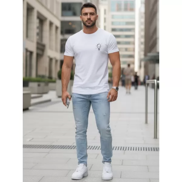  Muška majica kratkih rukava DSTREET NX0137R-WH BIJELA 