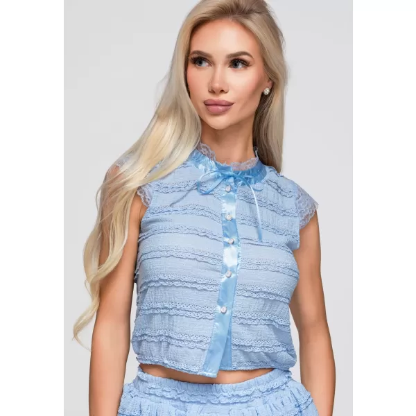  Ženska bluza OMBRE OW-TS-E0066 PLAVA 
