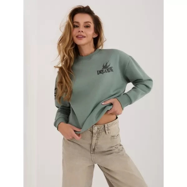  Ženski sweatshirt SUBLEVEL D10600T02568H PISTACIJE 
