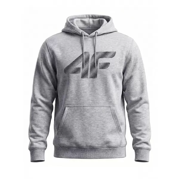  Muški sweatshirt 4F WMM00TSWSM2548 HLADNI SVIJETLO SIVI MELANGE 