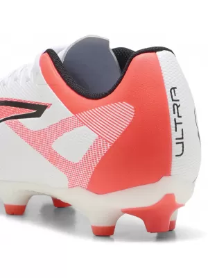 Kopačke PUMA ULTRA 5 PLAY FG/AG 108169-01 BIJELO/CRNO/SJAJNO CRVENO